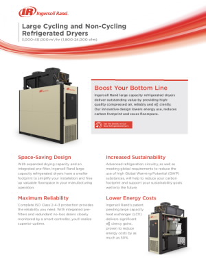 Large Cycling and Non-Cycling Refrigerated Dryers 3,000-40,000 m3/hr (1,800-24,000 cfm)