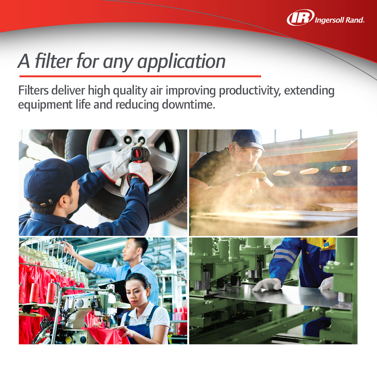 compressed air treatment F Series applications